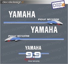 Adesivi motore marino fuoribordo Yamaha 9.9 cv gommone barca stickers