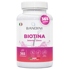 Bandini® Biotina 365 Compresse  + Selenio + Zinco | Crescita Capelli max