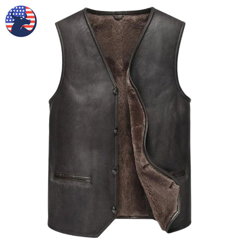 Gilet uomo pelle shearling - uomo,