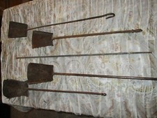 4 palette focolare antiche + attizzatoio SECOLARE