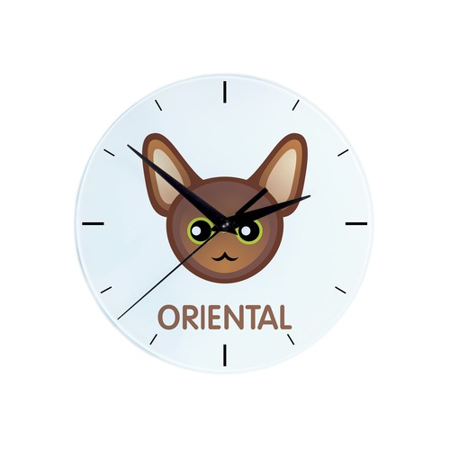 Orientale orologio con gatto