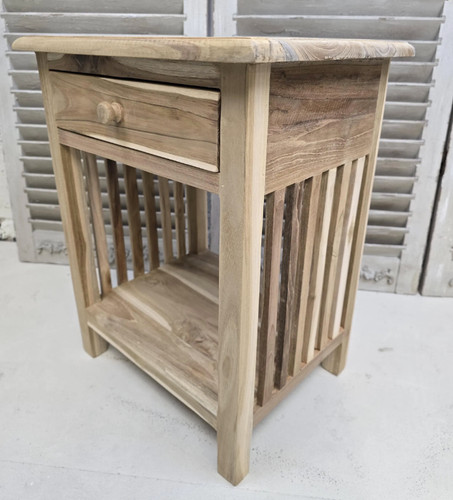 Comodino piccolo teak - , cassetto