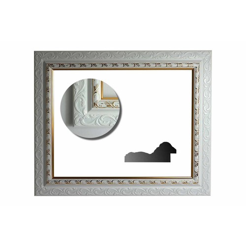 Cornice barocca bianca con - cornice,