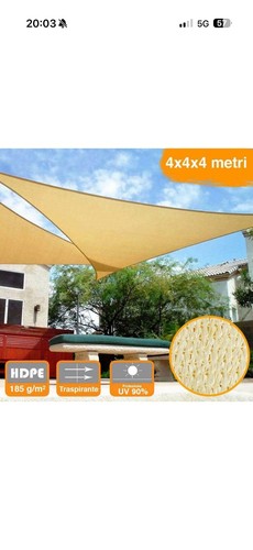 Vela telo parasole 4x4 - telo,