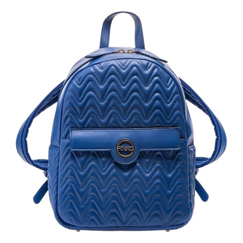 Zaino pinko blu pelle - zaino, in