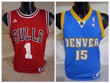 canotta basket nba 2 Canotte NBA Detroit + Chicago Bulls Taglia S 