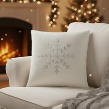 Cuscino natalizio fiocco neve