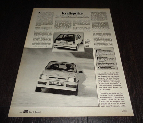 Irmscher opel corsa sprint - irmscher,