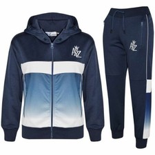 Tute Sportive Per Bambini A2Z Con Gradiente Sfocato Blu Navy Con Cappuccio