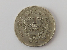 STATI UNITI - 1 DOLLARO 1851 - LIBERTY - TESTA DI INDIANO - RICONIO - OTTIMA.