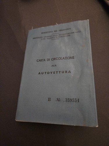 Libretto circolazione - 🚙,