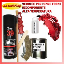 KIT COMPLETO VERNICE ROSSO RACING PER PINZE FRENI BICOMPONENTE ALTA TEMPERATURA 