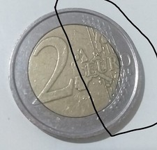 Moneta da 2 euro Dante Alighieri 2005 rara errore di conio 