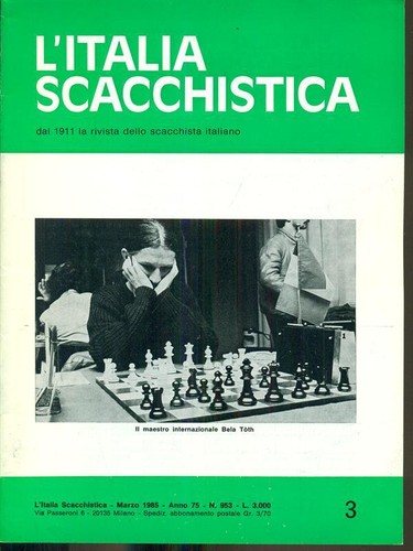 Italia scacchistica 953 - l'italia, n3/953