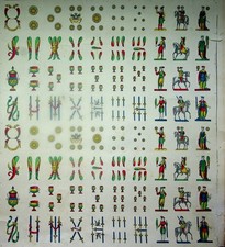 Foglio a stampa intonso che contiene due mazzi di 40 carte da gioco napoletane a