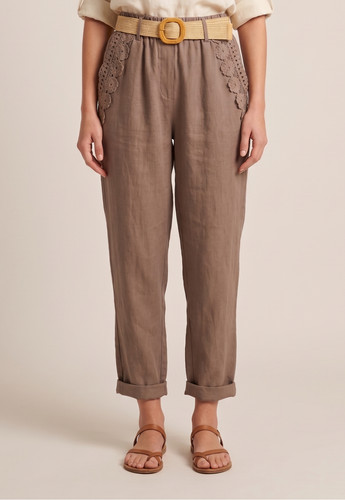 Vicbee pantaloni lino donna - pantaloni,