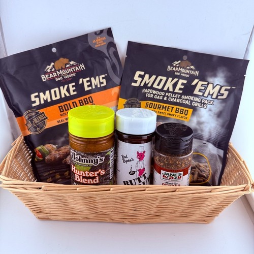 Cesto regalo spezie bbq - cesto, fumo