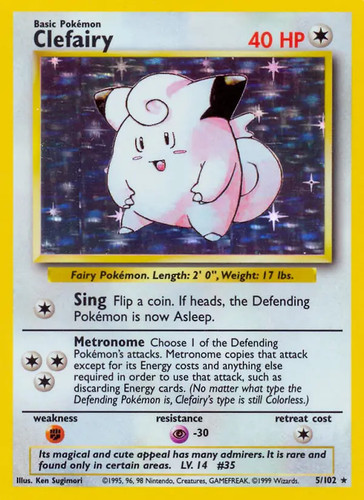 Clefairy 102 pokemon - clefairy, 5/102