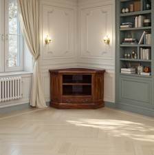 Armadio TV ad angolo mogano