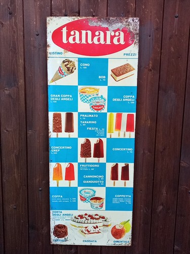 Tabella insegna gelati tanara - insegna,