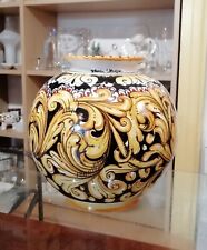 Vaso In Ceramica Di Caltagirone Dipinto A Mano