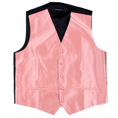 Gilet smoking uomo raso rosa