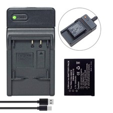 Batteria e caricatore per Panasonic Lumix CGA-S007 DMC-TZ1 DMC-TZ2 DMC-TZ3 DMC-TZ4