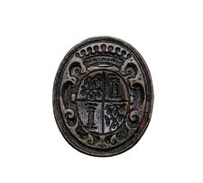 *HH* Antico Sigillo Timbro Matrice Stemma Nobiliare Casata Araldo Araldica Seal