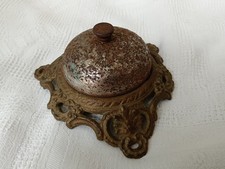 Antico campanello in metallo da tavolo scrivania bancone hotel funzionante