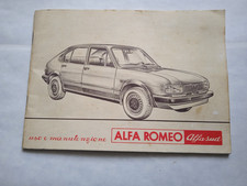 VECCHIO LIBRETTO USO E MANUTENZIONE ALFA ROMEO *ALFA SUD*