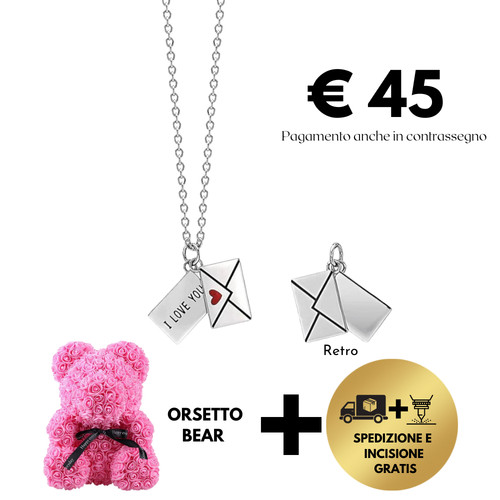 Collana con busta - e, biglietto