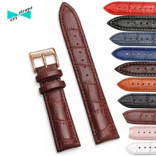 cinturino orologio in pelle coccodrillo blu marrone nero rosso fibbia oro rosa 