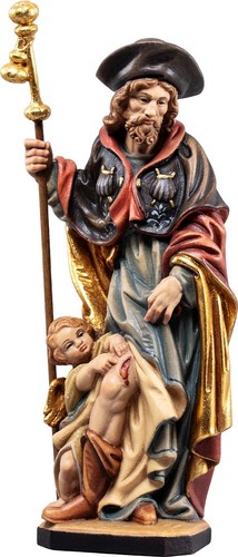 Statua san rocco legno - san,