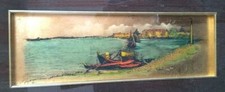 QUADRO DIPINTO SU FOGLIA D'ORO