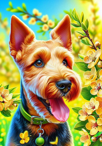 Bandiera welsh terrier - welsh,