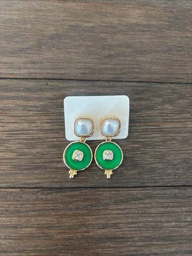 Orecchini goccia verde tono - goccia,