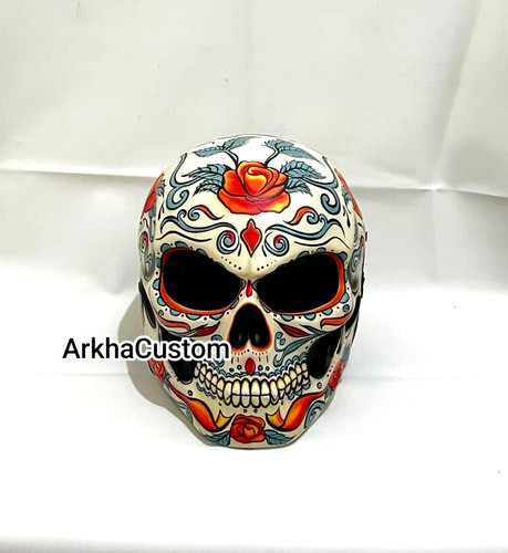Casco moto teschio nuovo - casco,