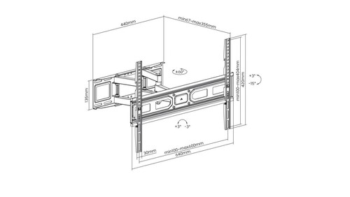 Supporto led lcd - led/lcd, 40kg