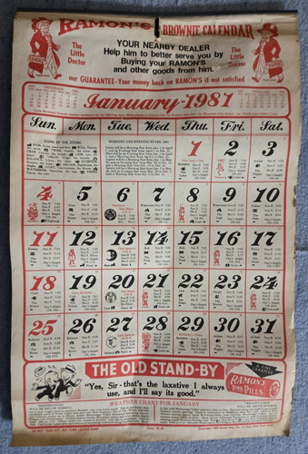 Calendario ramon brownie - calendario, ramon's