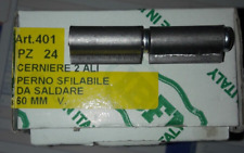 20 CERNIERE CARDINE A SALDARE 2 ALI PERNO SFILABILE PER SERRAMENTI IN FERRO