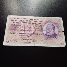 Banconota svizzera 10 - svizzera, da