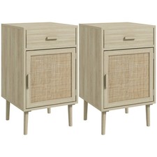 HOMCOM Set 2 Comodini Camera