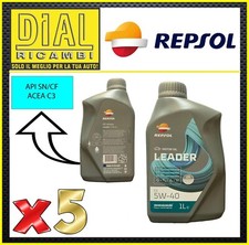 REPSOL LEADER C3 5W40 Lubrificanti Olio AUTO MOTORI DISEL BENZINA 5 LT