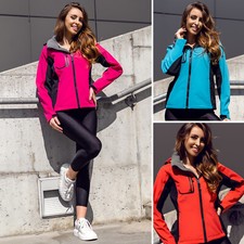 Giacca softshell giacca a vento giacca da mezza stagione sportiva motivo soft shell donna cappuccio BOLF