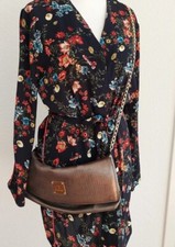 Borsa donna designer GF Ferre pochette nuova argento metallizzato clutch gold chain 