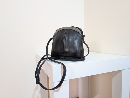 Vintage black green leather - &,