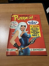 FUMETTO ORIGINALE 1968 LE AVVENTURE DI PUSSYCAT #1 con piega centrale