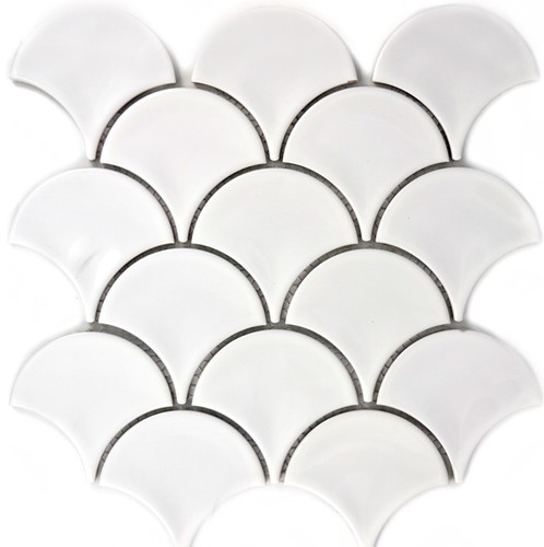 Mosaico ceramica bianco - in,