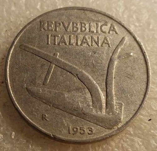 Moneta lire spighe 1953 - moneta,