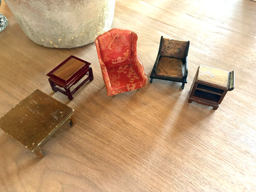 Sedia ala salone - , broccato